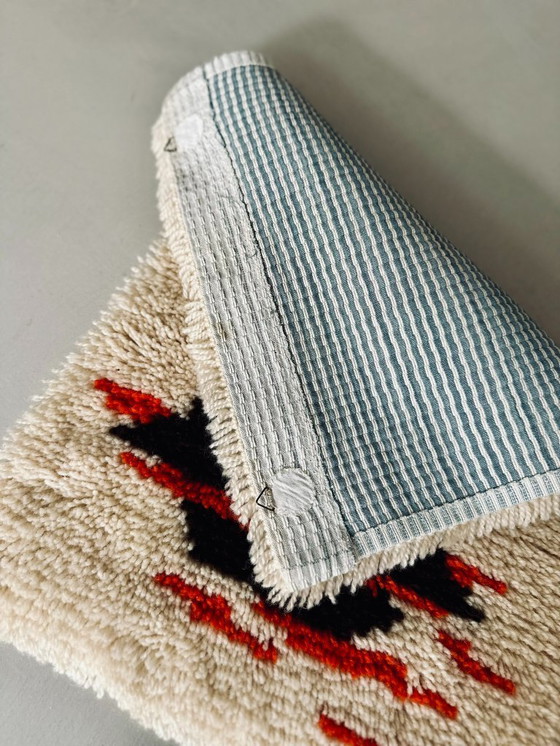 Image 1 of 1x Vintage wollen wandkleed – unieke retro eyecatcher (39 x 60 cm)