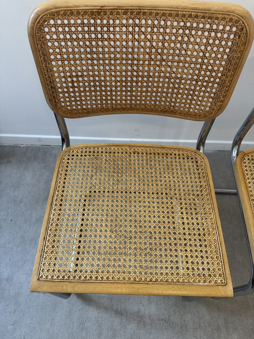 Paire de chaises Cesca b32 Marcel Breuer