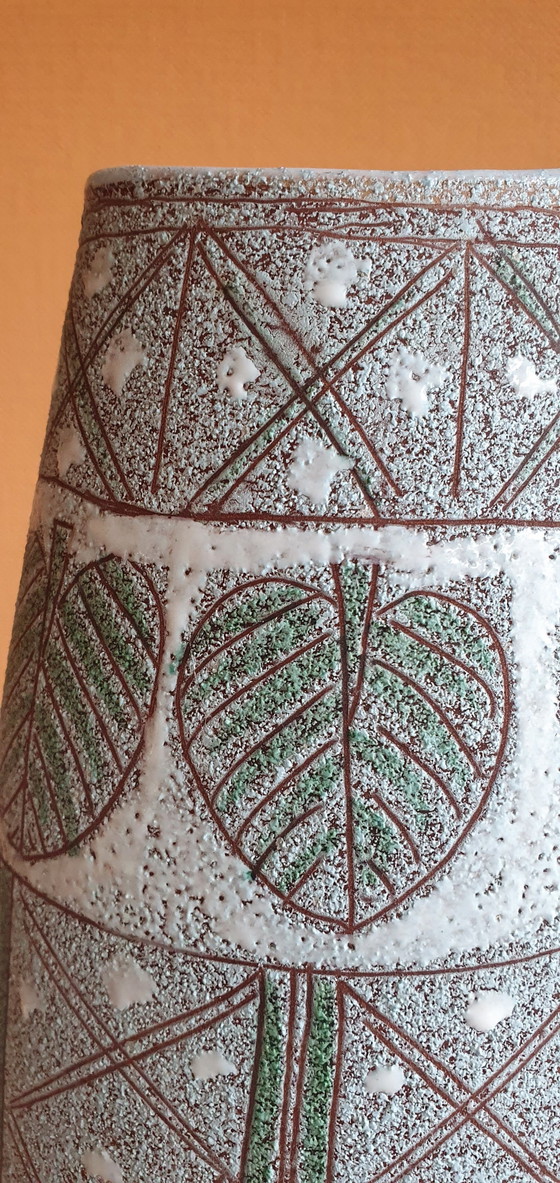 Attributed to Fratelli Fanciullacci – Large Mid-Century Sgraffito Vase (35.5 Cm) – Ceramic (photo 4 of 5)