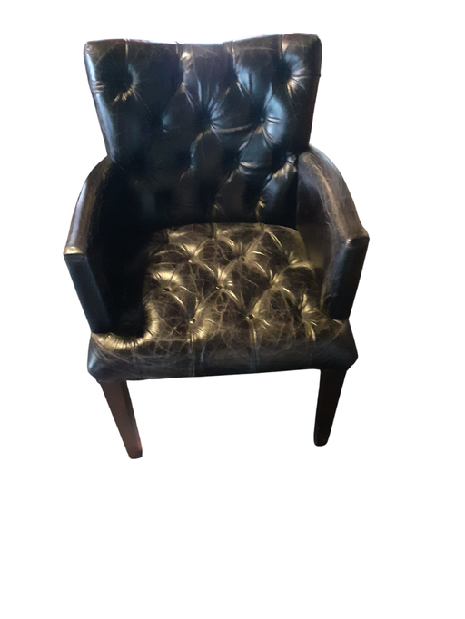 10 x chaise dublin cuir vintage ébène