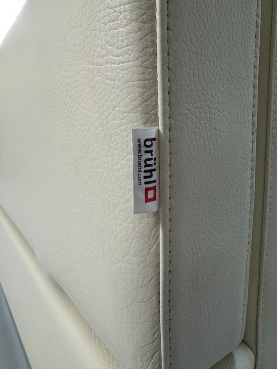 Image 1 of Brühl Alba Bank Cremebeige lederen designbank