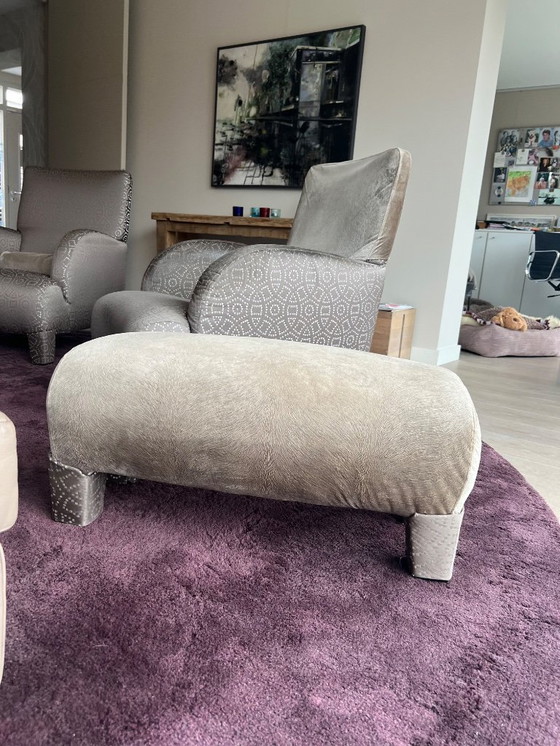 Image 1 of 2 fauteuils B&B Italia Oriente + repose-pieds