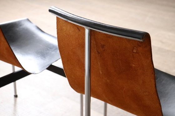 Image 1 of T-stoelen van Katavolos, Kelley en Littell voor ICF de Padova, Italië, 1952. Set van 4.