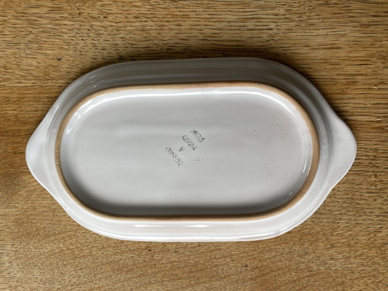 Handbeschilderde botervloot met vogelmotief – Tafelwaar, Ceramic (photo 5 of 6)