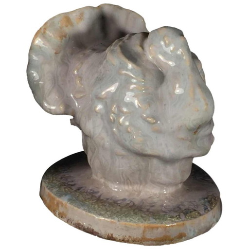 Sculptures d'animaux en céramique de dinde blanche par Domien Ingels pour Ceramaes, années 1930