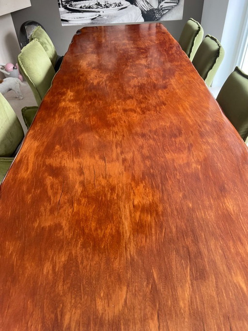 Kauri tree trunk table, a unique piece of natural wood