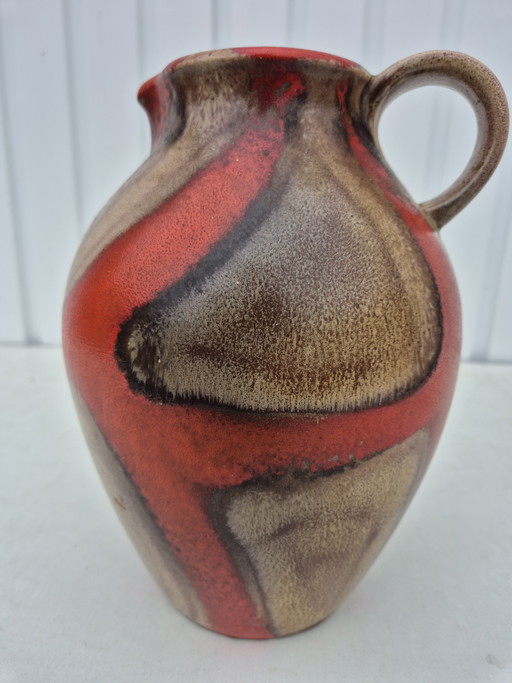 Beautiful German pitcher signed d b hohr, 1970s