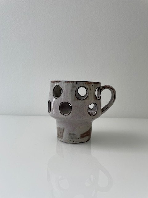 Image 1 of Vintage ceramic candle holder by Henk Potters - playful and sculptural design