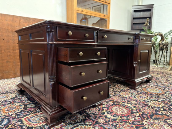 Scrivania da Partner Chesterfield Inglese – Scrivanie, Leather, Wood (photo 13 of 19)