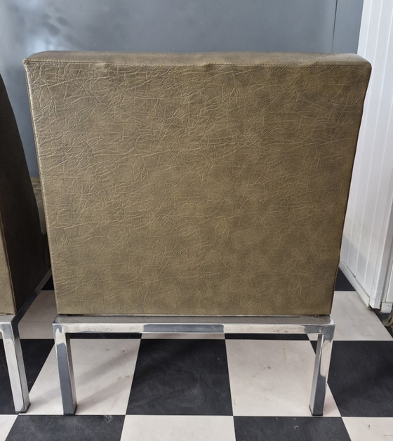 Image 1 of Ensemble de 3 authentiques anciennes chauffeuses fauteuils Vintage 