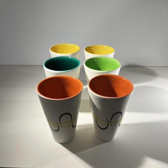 Pichet et Tasses en Céramique par André Baud pour Vallauris, années 1960, Set de 7 – Vaisselle, Ceramic (photo 13 of 14)