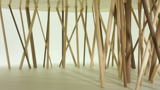 Image 1 of 3x tavolini 100&ONE nei colori bianco, petrolio e tempesta