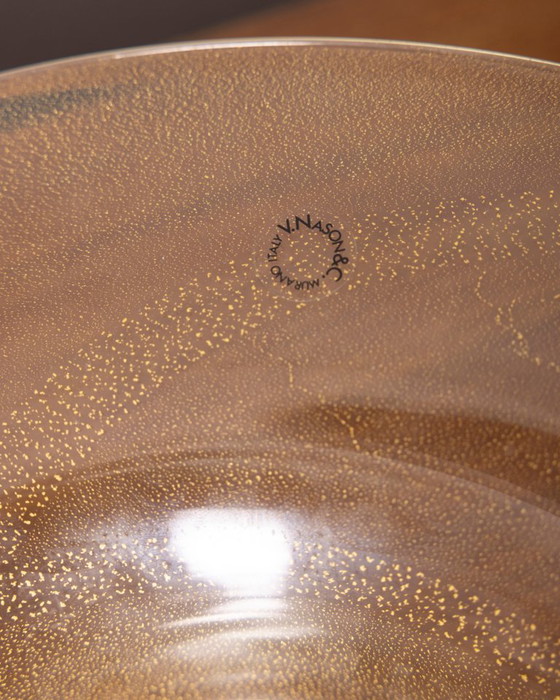 1980s Murano glass decorative plate with gold leaf, designed by V. Nason & C. – Vases (photo 4 of 7)