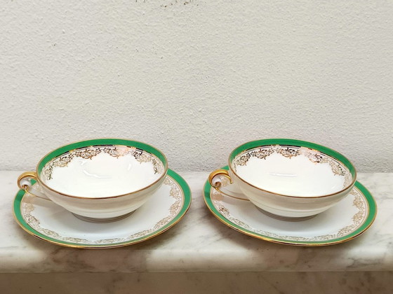 Art Deco Limoges Porcelain Tea Set, Table accessories, Green (photo 6 of 7)