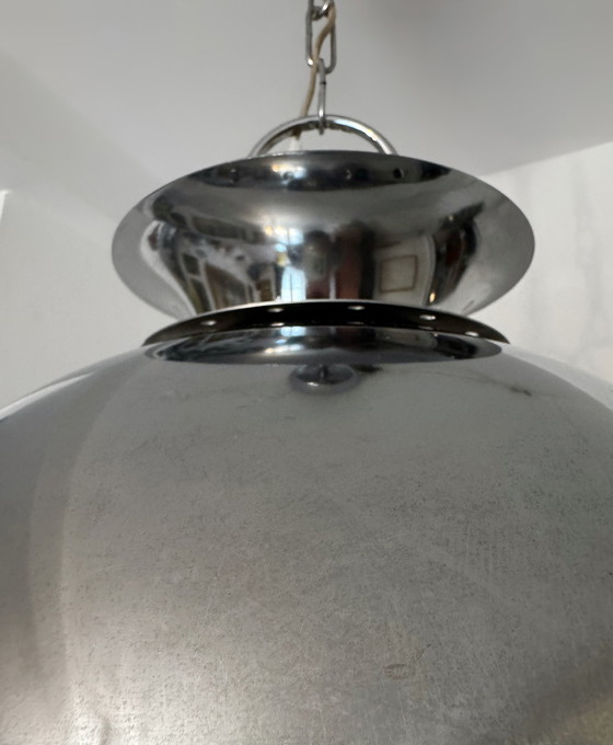 Image 1 of Space Age verchroomde kroonluchter 70's design