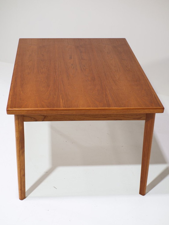 Image 1 of Uitschuifbare eettafel rechthoekig teak Deens vintage