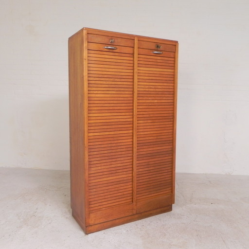 Oak Shutter Cabinet With 2 Shutters, 150 cm High