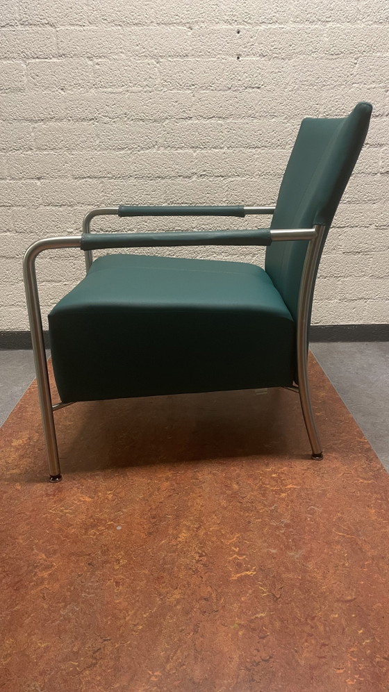 Bert Plantagie, Class Fauteuil, Cuir et Acier Inoxydable, Modèle d'Exposition – rvs, Leather (photo 7 of 12)