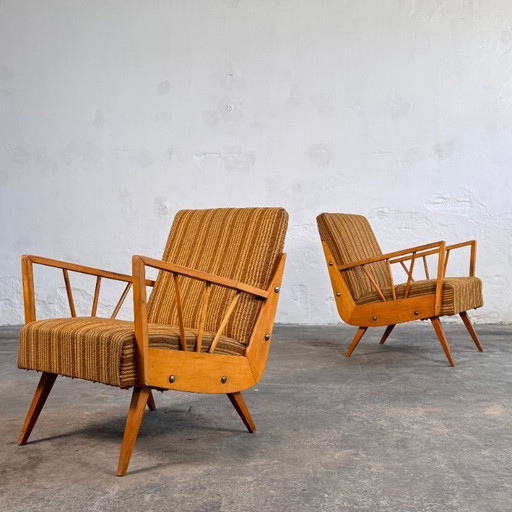 Een paar Poolse retro fauteuils, 1960