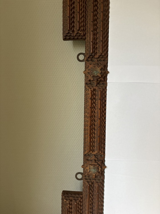 Image 1 of Cornice antica in stile arte popolare | Arte folk | 78 x 67 cm