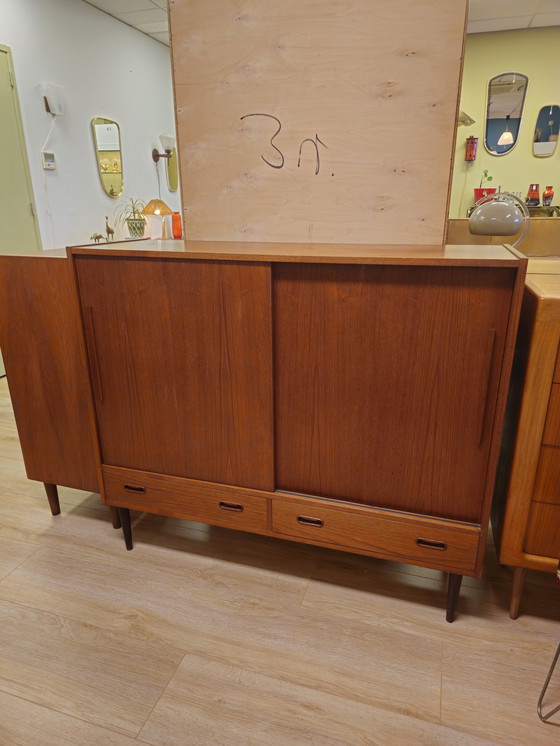 Image 1 of Credenza danese d'epoca Credenza in teak Armadio