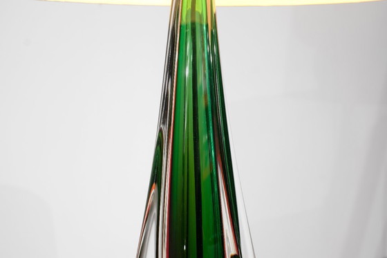 Image 1 of Lampe de table en verre de Murano attribuée à Flavio Poli pour Seguso, Italie, années 1960s