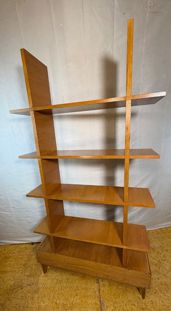 Image 1 of Mid Century Modern Style Teak Shelving Unit / Room Divider Scandinavian Influence  A striking mid century modern style shelving 