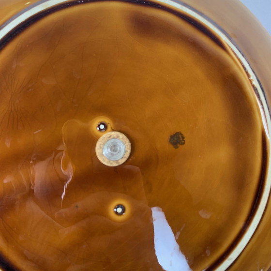 Image 1 of Barbotine Server / Tablett, Sarreguemines, 1950