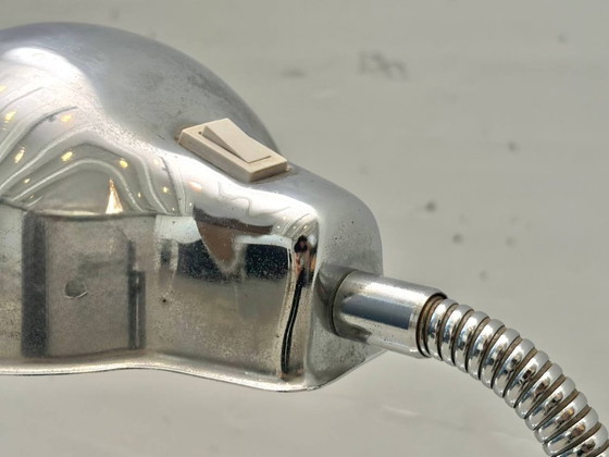 Image 1 of Chrome table lamp with gooseneck, Italy, 1960s