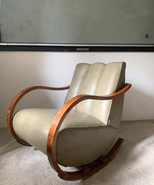 Art deco rocking chair from 1930s, Sweden