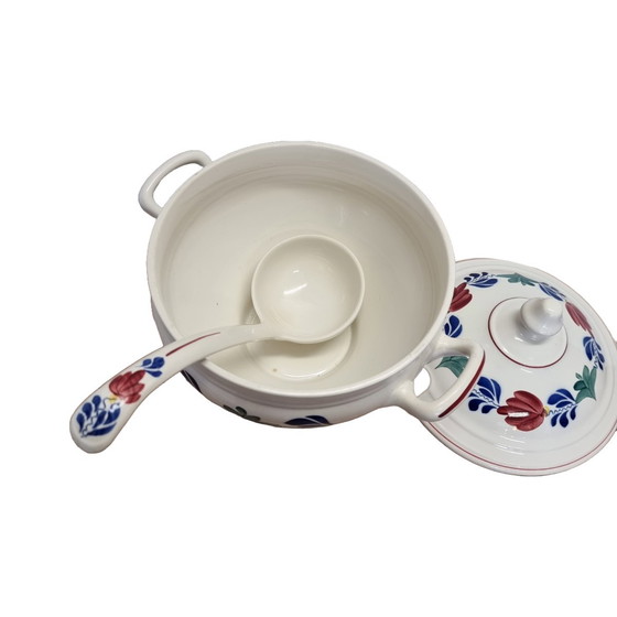 Image 1 of Sopera Boch Boerenbont con cuchara, finales del siglo XX