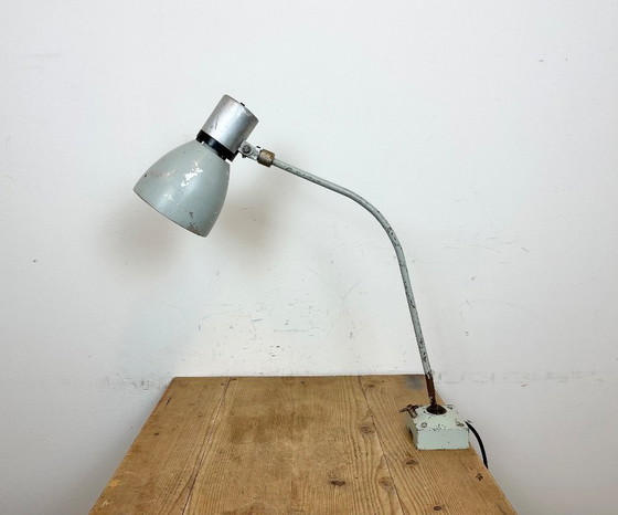 Image 1 of Grey Industrial Table Lamp from Elektrosvit, 1970s