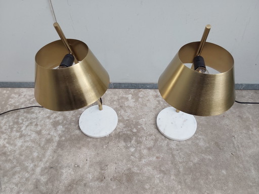 Ensemble de lampes de table Oscar Torlasco style Stilnovo