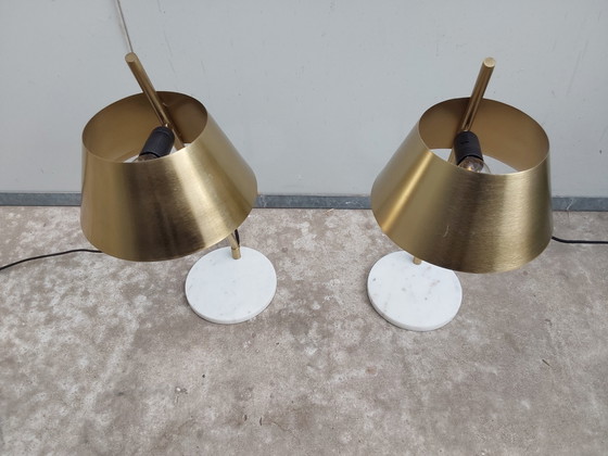 Image 1 of Ensemble de lampes de table Oscar Torlasco style Stilnovo