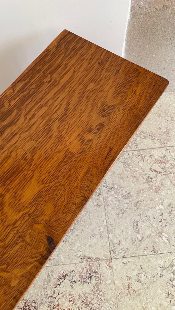 Image 1 of Geometrische wandplank massief eiken VINTAGE