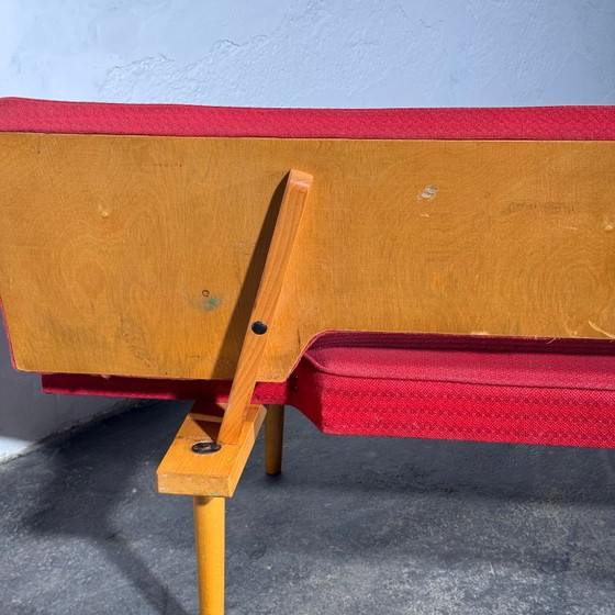 Navratil slaapbank, jaren 60 – 3-5 zitsbanken, Textile, Wood (photo 12 of 14)