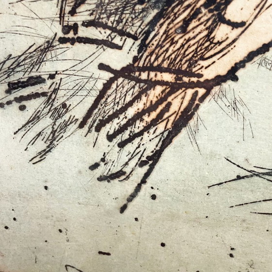Image 1 of Niederländische Radierung eines springenden Frosches, 1970, signierter und nummerierter Druck