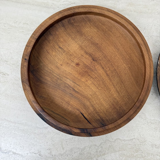 Image 1 of Boîte à bijoux ancienne en bois de ronce avec couvercle