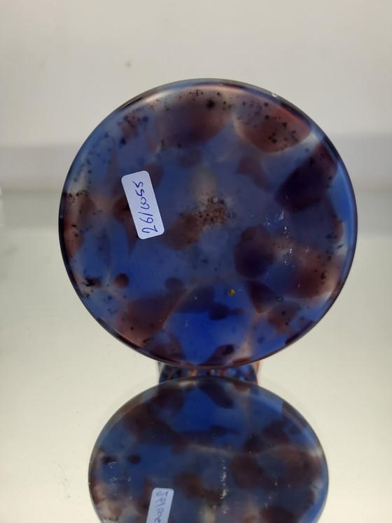 Image 1 of Art Deco vaas, “spatter”, Boheems glas, Wilhelm Kralik Söhne, Tsjechië, 1930