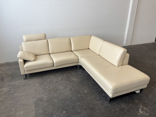 Rolf Benz EGO Sofá Esquinero de Cuero Diseño beige
