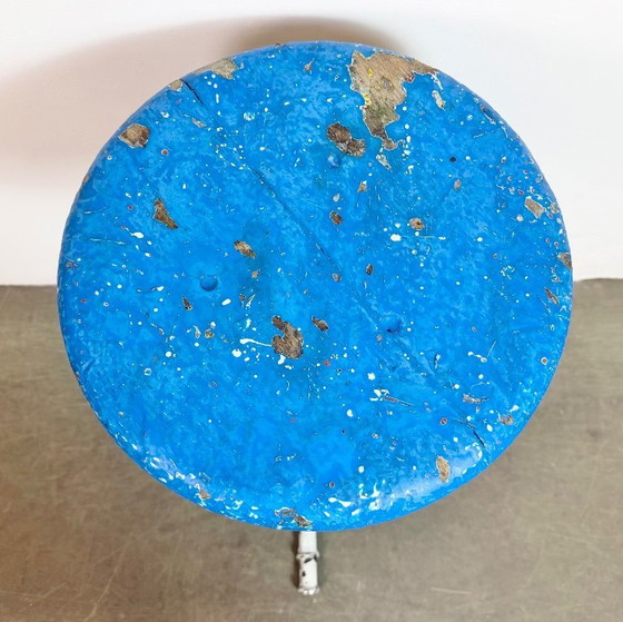 Image 1 of Grey Industrial Workshop Stool, 1960s