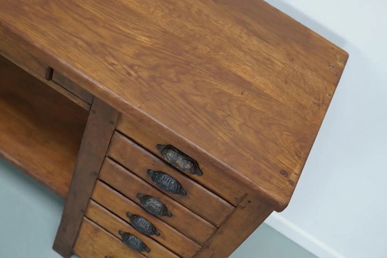 Image 1 of Banco da lavoro francese d'epoca per gioielliere/orologiaio in quercia e faggio, anni '30