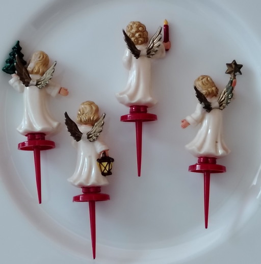 Bakelite vintage angel 1950s/60s plug-in figurines Advent wreath