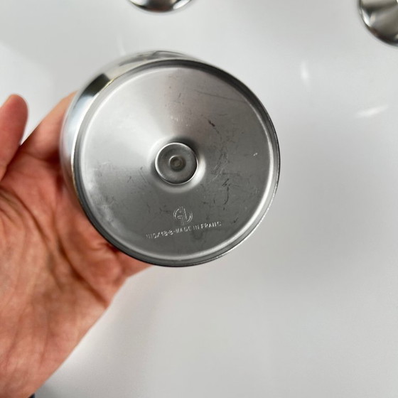 Image 1 of Set van 6 roestvrijstalen Guy Degrenne ijsbekers met lepel