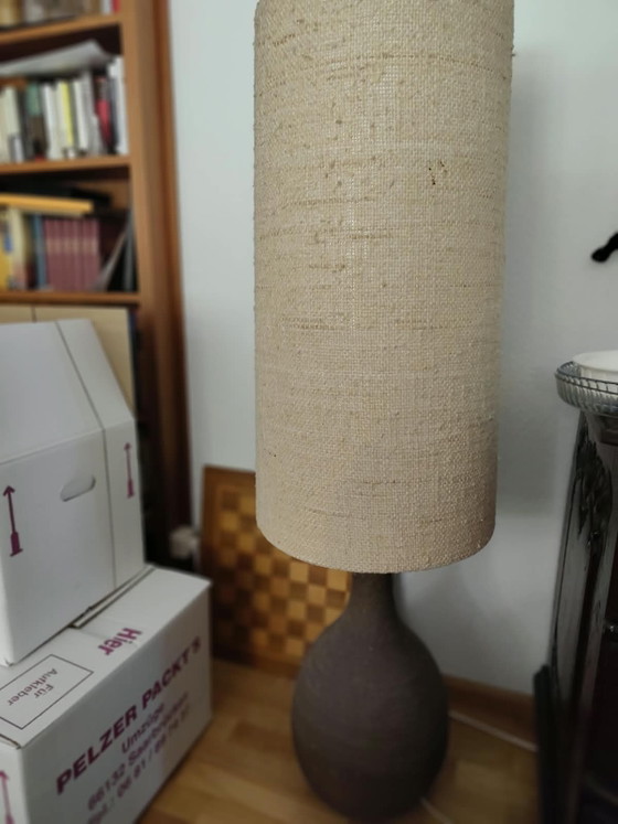 Original XXL Krösselbach Ceramic Floor Lamp / Table Lamp 60s 70s – Vintage Mid Century (Design: Cläre Zange) (photo 6 of 7)