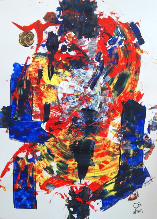 CB.Abstract on paper 24/25 diptych artwork