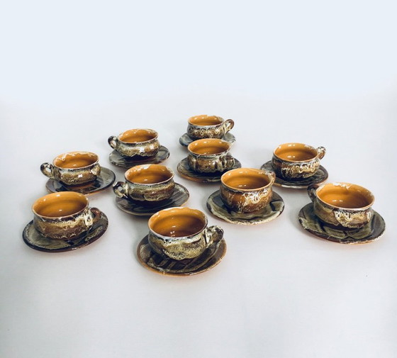 Image 1 of Midcentury Art Studio Pottery Tea & Coffee Service set, Vallauris France 1960's
