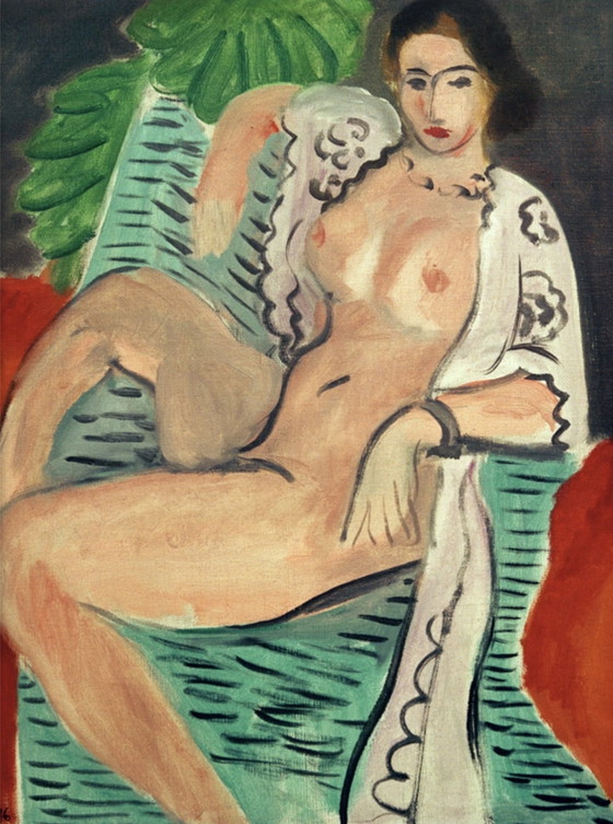 Image 1 of Henri Matisse: “Desnudo drapeado”. Firmado y fechado en la plancha.