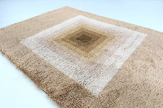 Image 1 of Tapis en laine attribué à Verner Panton pour Tisca - années 1970