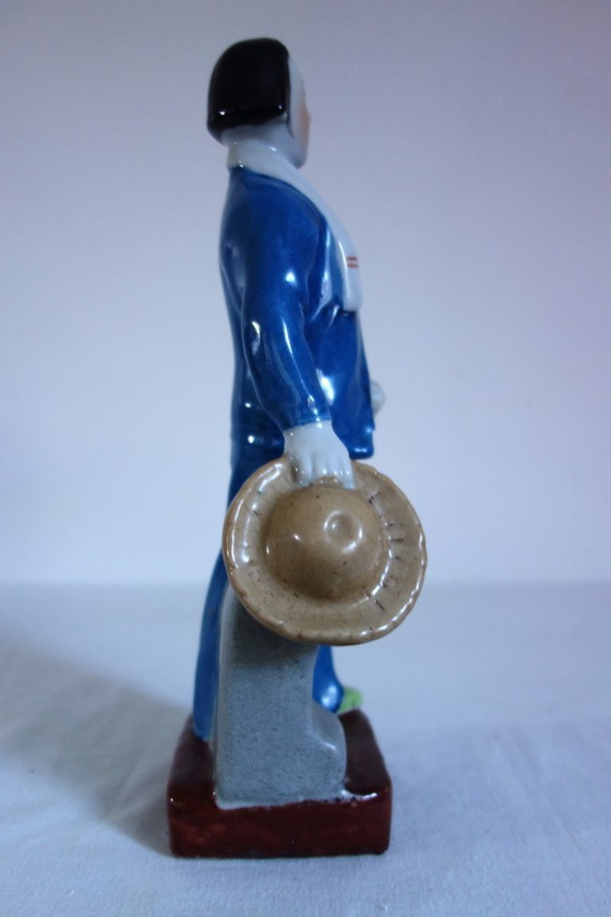 Image 1 of Chinese Biscuit Porcelain Female Statue - Cultural Revolution #23